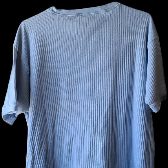 J/E/T MEN'S BLUE RIBBED XL SHORT-SLEEVE TEE NWOT! - Picture 2 of 3